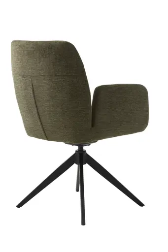 Armlehnstuhl - drehbar, Stoff, Olivgrün