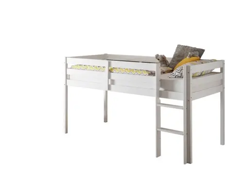 Hochbett - Liegefläche ca. 90x200 cm, Weiß