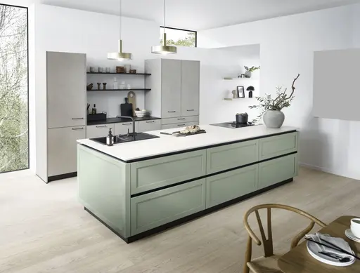 Inselküche 52.210 CO 5 524, Kieselgrau