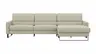 Ecksofa Valera - 3-Sitzer mit Longchair rechts inkl. Rückenlehne verstellbar, Stoff, Limone