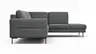 Ecksofa Enna - 3-Sitzer, Ecke rechts, Sitzvorzug (motorisch), Stoff, Anthrazit