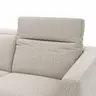 Ecksofa Rafaela 2.0 - Longchair mit 2,5-Sitzer rechts inkl. Sitzvorzug, Kopteilverstellung motorisch und Relaxfunktion motorisch im Longchair, Stoff, Champagner