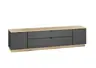 Lowboard- Anthrazit, Eiche Dekor