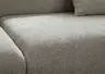 Ecksofa Caruso - 3-Sitzer, Longchair rechts, Stoff, Graubeige