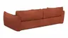 Ecksofa Fluffy - 2,5-Sitzer mit Longchair rechts inkl. Rückenlehne verstellbar, Stoff, Kupfer