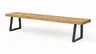 Holzbank Clifton - Breite ca. 220 cm, Zerreiche massiv, natur