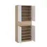 Schuhschrank - B ca. 81 cm, Jackson Hickory Nachbildung, Weiß