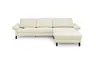 Ecksofa CALM PREMIUM 2.0 - 3-Sitzer mit Longchair rechts, Relaxfunktion motorisch, Armlehne verstellbar, Stoff, Natur