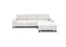 Ecksofa CALM MOVE 2.0 - 2,5-Sitzer mit Longchair rechts, Schlaffunktion, Feincord, Weiß