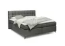 Boxspringbett HINDA- Liegefläche ca. 180x200 cm, Stoff, Anthrazit inkl. Topper