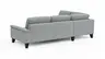 Ecksofa Oviedo - Ecke links mit 2,5-Sitzer inkl. Drehsitz, Stoff, Hellgrau