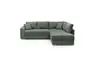 Ecksofa Jyte - 2-Sitzer mit Ecke rechts, Schlaffunktion mit Bettkasten, Stoff, Dunkelgrün