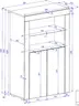 Highboard- Weiß, Weiß, Hochglanz, 