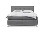 Boxspringbett HAROA- Liegefläche ca. 180x200 cm, Stoff, Grau, Bonell, Inkl. Topper