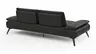 Sofa Collina - 3-Sitzer, Leder, Schwarz