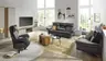 Sofa EM Luxemburg - 3-Sitzer, Leder, Anthrazit