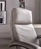 Relaxsessel Avela Relax - Größe L, Kopf-/ Fußteil und Rückenlehne verstellbar, Leder, Steingrau
