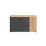 Sitzbank - B ca. 80 cm, Anthrazit, Eiche Coast Evoke Nachbildung