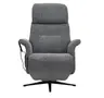 TV-Sessel MARLON - drehbar, Relaxfunktion, Kopfteilverstellung, Stoff, Graublau
