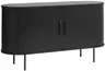 Sideboard - B ca. 140 cm, Eiche Furnier, Schwarz