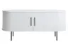TV-Lowboard - B ca. 120 cm, Eiche Furnier, Weiß