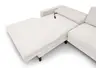 Ecksofa CALM MOVE 2.0 - Longchair links mit 2,5-Sitzer, Schlaffunktion, Feincord, Weiß