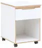 Rollcontainer - B ca. 45 cm, Weiß, Artisan Eiche Nachbildung