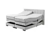 Boxspringbett - Liegefläche ca. 180x200 cm inkl. motorische Relaxfunktion, Stoff, Silberfarben