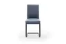 Freischwinger Valloni, Leder, Hellblau