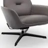 Relaxsessel Helge - Leder, Silber