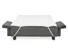  Faltsofa Easy - 2-Sitzer, ca. 140 cm inkl. Schlaffunktion/Topper/Armteil verstellbar, Stoff, Dunkelgrau