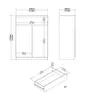 Schuhschrank - B ca. 81 cm, Jackson Hickory Nachbildung, Schwarz