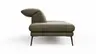 Sofa Elena - 2,5-Sitzer, Kopfteil/Armlehne verstellbar, Leder, Olive