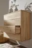 Sideboard Williston - Wildeiche bianco, Schubkastenfront sandgestrahlt