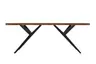 Esstisch - LB ca. 220x100 cm, Akazie massiv, Baumkante, Schwarz