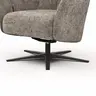 Sessel Noto Relax II - Rückenlehne verstellbar, Stoff, Graubraun