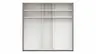 Drehtürenschrank Viana - B ca. 254 cm, Lack, Steingrau, Riffholz, Wildeiche