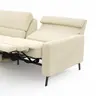 Ecksofa Valera - Ecke mit 3-Sitzer rechts inkl. Rückenlehne verstellbar und Relaxfunktion motorisch, Stoff, Natur