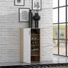 Schuhschrank FINLEI - B. ca. 70 cm, Sonoma Eiche Dekor, Weiß