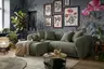 Ecksofa - Longchair links mit 2-Sitzer, Stoff, Grün