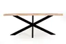 Esstisch - LB ca. 200x100 cm, Mango massiv, Baumkante, Schwarz
