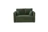 Sofa JORDEN - 1,5-Sitzer inkl. Schlaffunktion mit Bettkasten, verstellbare Armlehnen, Cord, Grün