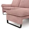 Ecksofa Tenero - 2-Sitzer mit Longchair rechts, Stoff, Helles Rosa