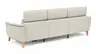 Ecksofa Nevin - Longchair links mit 2-Sitzer rechts, inkl. Relaxfunktion (motorisch) und Kopfpolsterverstellung, Stoff, Weiß