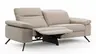 Sofa Rafaela 2.0 - 2,5-Sitzer inkl. 1x Relaxfunktion und Kopfteile verstellbar, Leder, Champagner