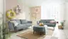 Sofa CARLLOTA - 2,5-Sitzer, Stoff, Graublau