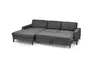 Ecksofa CALM MOVE 2.0 - Longchair links mit 2,5-Sitzer, Schlaffunktion, Feincord, Anthrazit