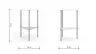 Beistelltisch Dagny - BHT ca. 40x55x40 cm, Dreieckig, Metall, Beige