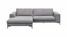 Ecksofa Solano - Longchair Links mit 1,75-Sitzer, Stoff, Grau