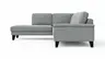Ecksofa Oviedo - Ecke links mit 2,5-Sitzer inkl. Drehsitz, Stoff, Hellgrau